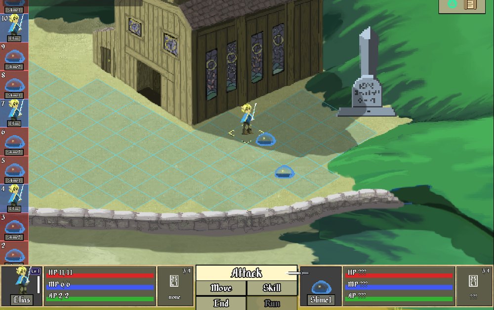 Combat in the same square